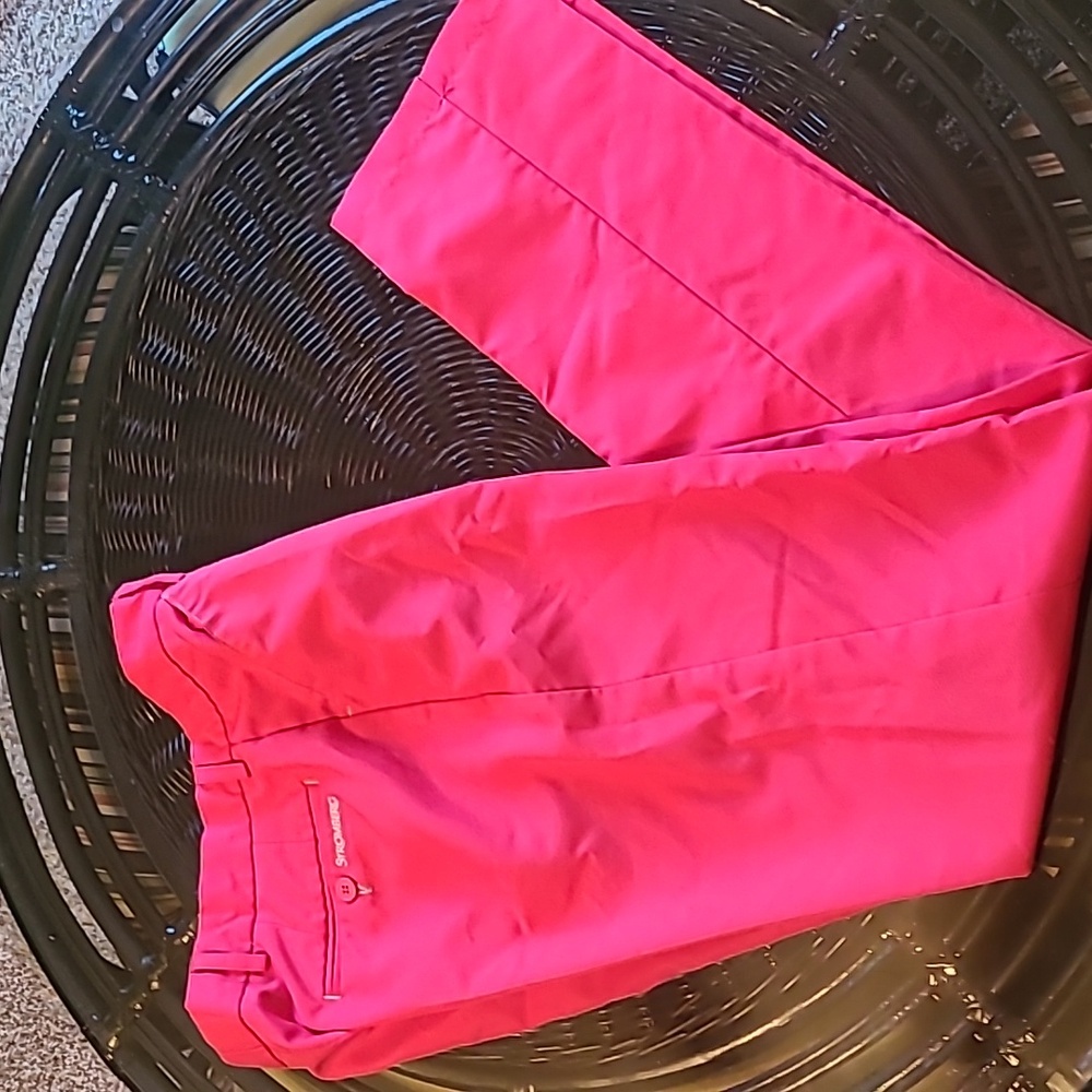 Men's golf pants hot pink by Stromberg 32L 30-32W